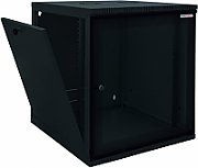 CABINET 19  LOGILINK   6U, fixare pe perete, Flatpack (dezasamblat),  Black, 323 (h) x 540 (w) x 550 (d) mm, usa sticla cu blocare, otel 1.5mm, sarcina maxima 50Kg,  W06A54B 
