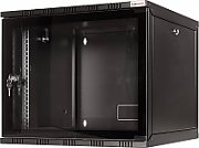 CABINET 19  LOGILINK  12U, fixare pe perete, Flatpack (dezasamblat),  Black, 589 (h) x 540 (w) x 400 (d) mm, usa sticla cu blocare, otel 1.5mm, sarcina maxima 50Kg,  W12A40B 