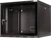 CABINET 19  LOGILINK  12U, fixare pe perete, Flatpack (dezasamblat),  Black, 589 (h) x 540 (w) x 400 (d) mm, usa sticla cu blocare, otel 1.5mm, sarcina maxima 50Kg,  W12A40B 