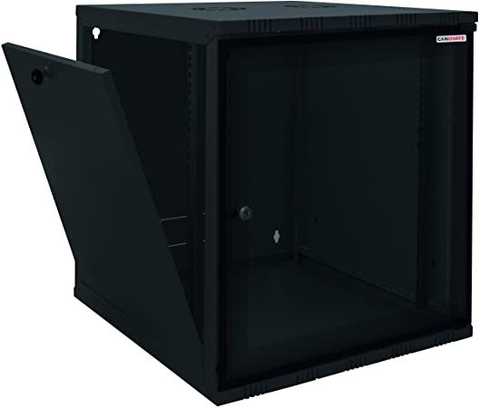 CABINET 19  LOGILINK  12U, fixare pe perete, Flatpack (dezasamblat),  Black, 589 (h) x 540 (w) x 550 (d) mm, usa sticla cu blocare, otel 1.5mm, sarcina maxima 50Kg,  W12A54B 