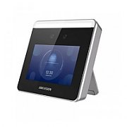 Terminal access control cu face recognition Hikvision DS-K1T331W, alerta de purtare a mastilor de protectie pe fata, capacitate pana la maxim 1000 de imagini faciale, 1500 carduri( cu conectare a unui cititor de card extern), 150000 evenimente,  configurare via web client, TCP/IP, Wi-Fi , suporta