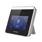 Terminal access control cu face recognition Hikvision DS-K1T331, alerta de purtare a mastilor de protectie pe fata, capacitate pana la maxim 1000 de imagini faciale, 1500 carduri( cu conectare a unui cititor de card extern), 150000 evenimente,  configurare via web client, TCP/IP, suporta ISUP5.0
