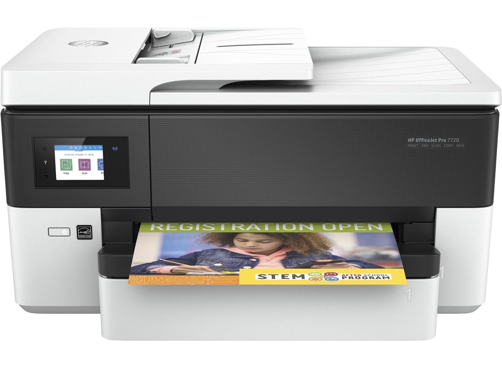 Imprimanta multifunctionala inkjet color HP Pro 7720, A3, duplex, USB 2.0, Wi-Fi, 22 ppm negru, 18 ppm color