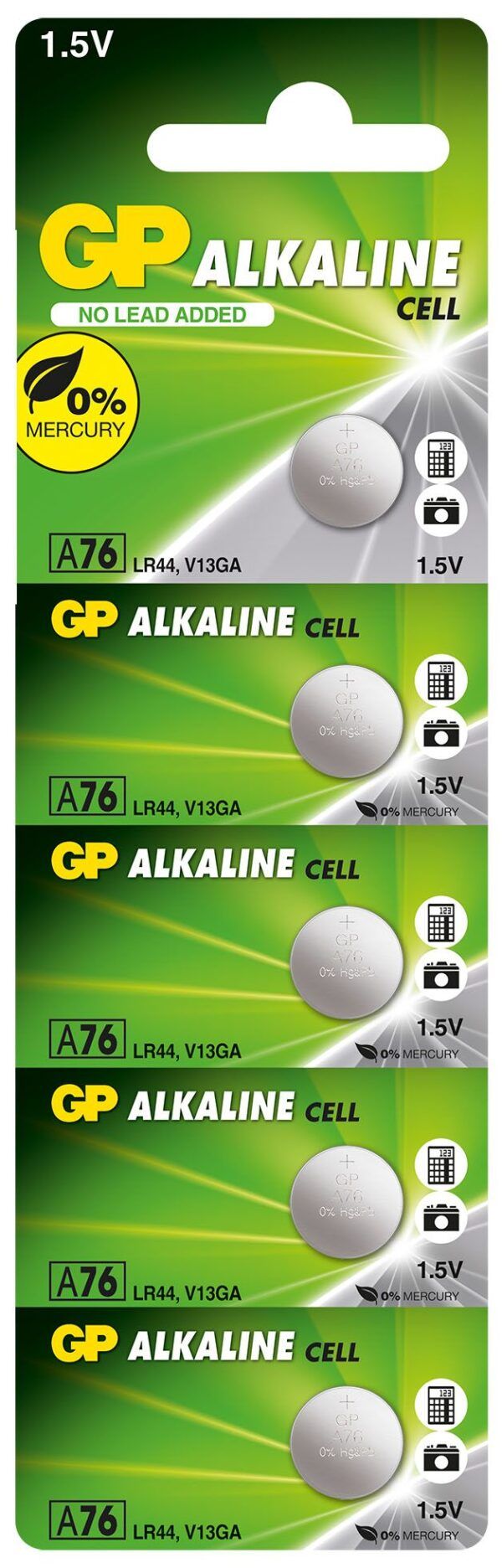 Baterie GP Batteries, butoni (AG13/LR44) 1.5V alcalina, blister 10 buc. 