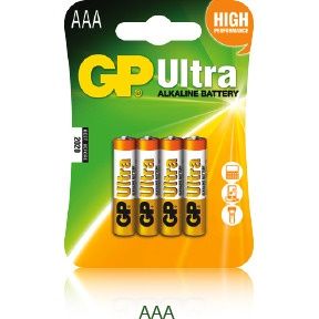 Baterie GP Batteries, Ultra Alcalina AAA (LR03) 1.5V alcalina, blister 4 buc. 