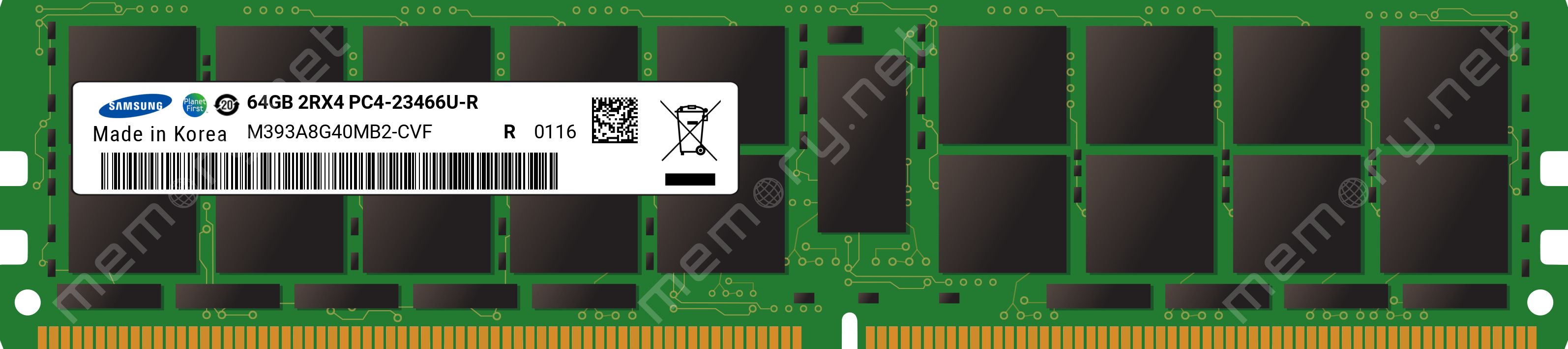 Samsung DRAM 64GB DDR4 RDIMM 2933MHz, 1.2V, (4Gx4)x36, 2R x 4_1