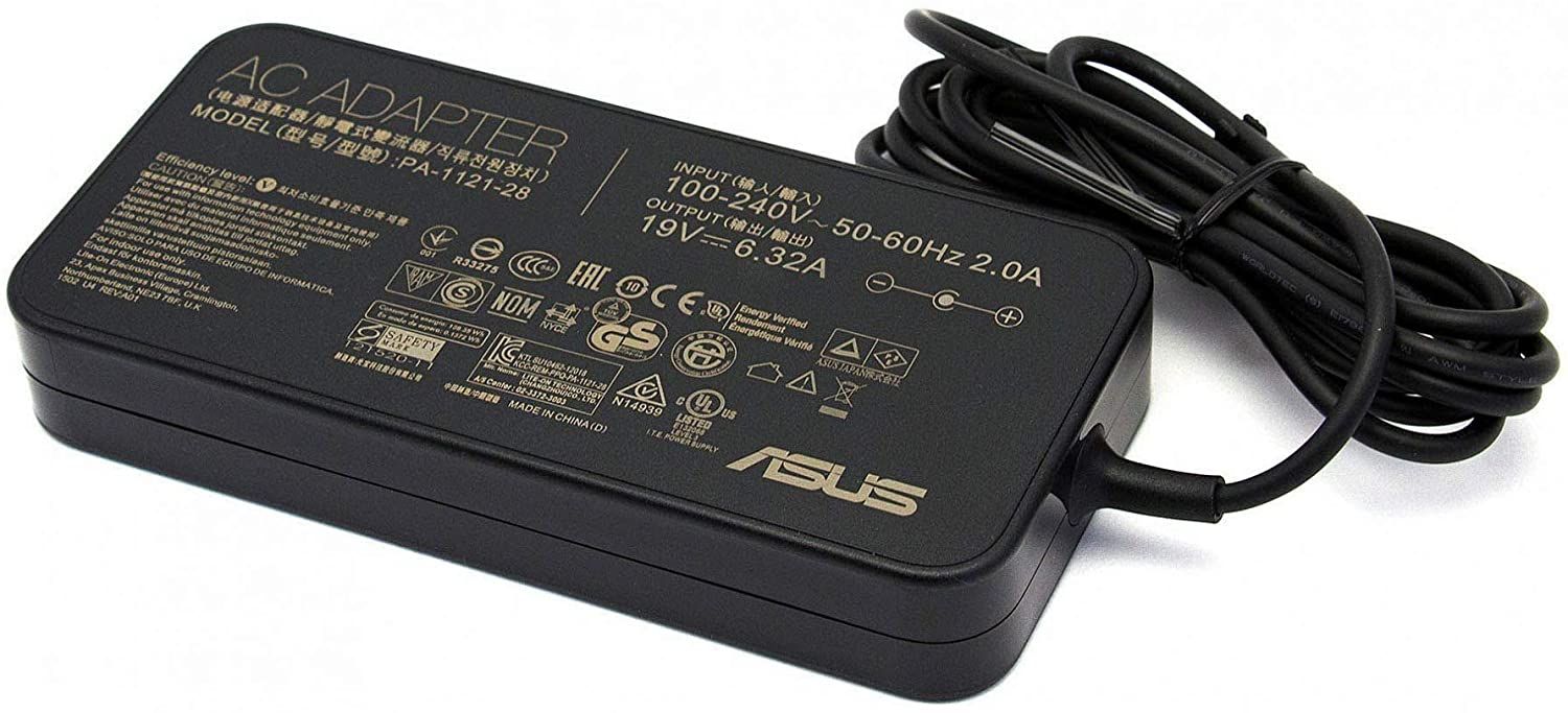 ASUS AC Adapter AD120-00C Input: AC100-240V 50-60Hz 3.2A Output: DC 20V 6A 120W fi4.5mm 130x64x23.5mm 370g Black