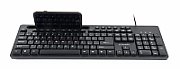 GEMBIRD Multimedia keyboard with phone stand black US-layout KB-UM-108