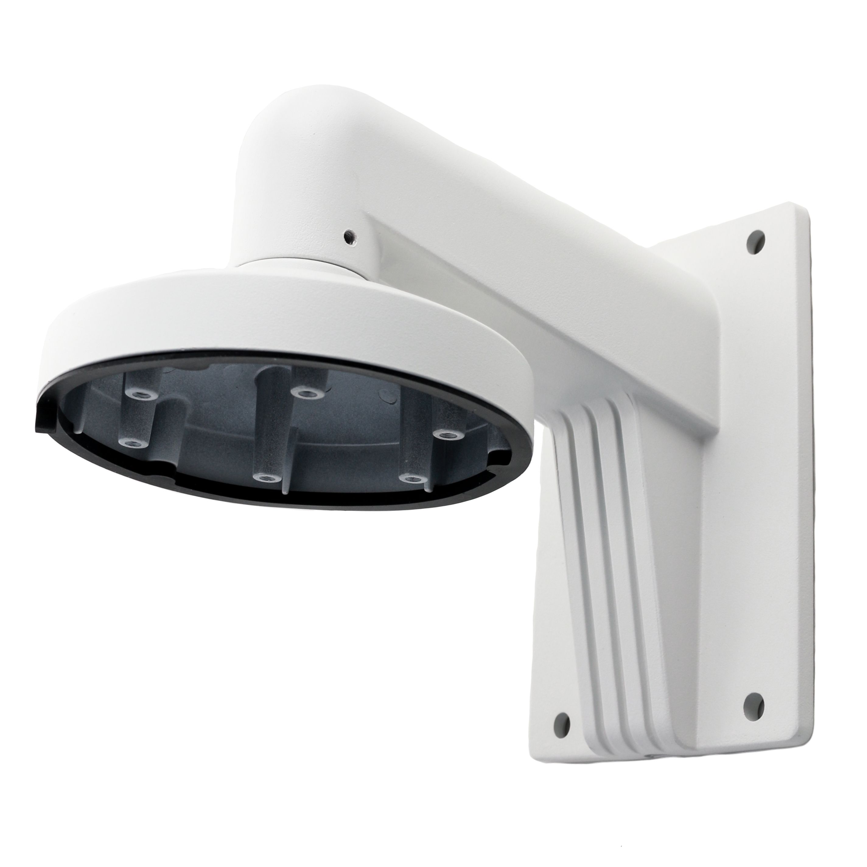Suport montaj pe perete pentru camere dome Hikvision DS-1273ZJ-140, material aliaj de aluminiu, pentru seria de camere DS-2CC51xxP(N), dimensiuni: Φ140×182×120mm, greutate: 703g