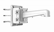 Suport de montaj pe stalp cu doza de conexiuni pentru camere PTZ Hikvision DS-1602ZJ-BOX-POLE, material aluminiu si otel, dimensiuni: 209.7×314×600.8mm, greutate: 6840g