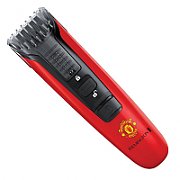 Aparat de tuns pentru barba/mustata MB4128 Manchester United Beard Boss Styler, Lame CaptureTrim, Lame lavabile, Indicator LED, Rosu/ Negru