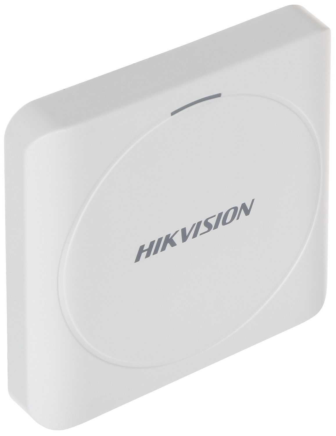 Cititor card Hikvision DS-K1801M, citeste carduri RFID Mifare, distanta citire: 50mm, comunicare: Wiegand 26/34 protocol, indicator LED de stare si alimentare; alimentare: 12VDC, IP65, dimensiuni: 87 × 87 × 13.3mm_2