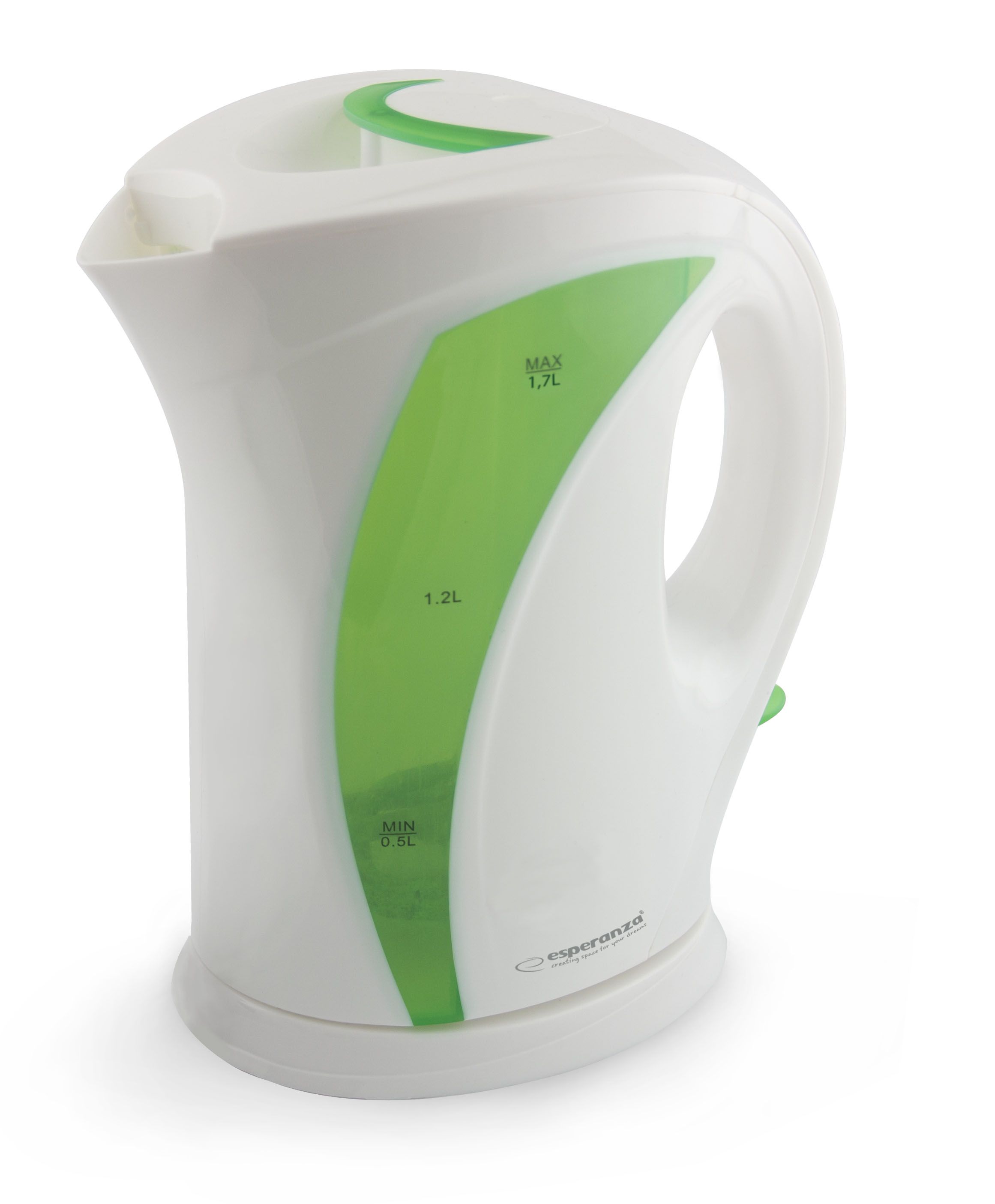 Esperanza EKK018G Electric kettle 1.7 L, White / Green