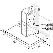 Whirlpool AKR 559/3 IX cooker hood 428 m³/h Wall-mounted Stainless steel D