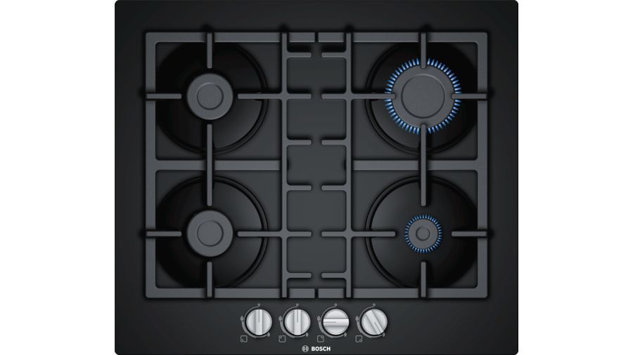 Bosch Serie 4 PNP6B6B90 hob Black Built-in 60 cm Gas 4 zone(s)