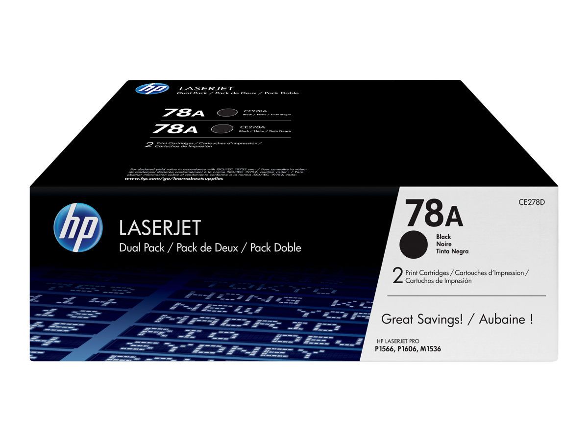 Cartus toner HP CE278AD ,Negru ,2x2100 pagini ,Original (78A) 