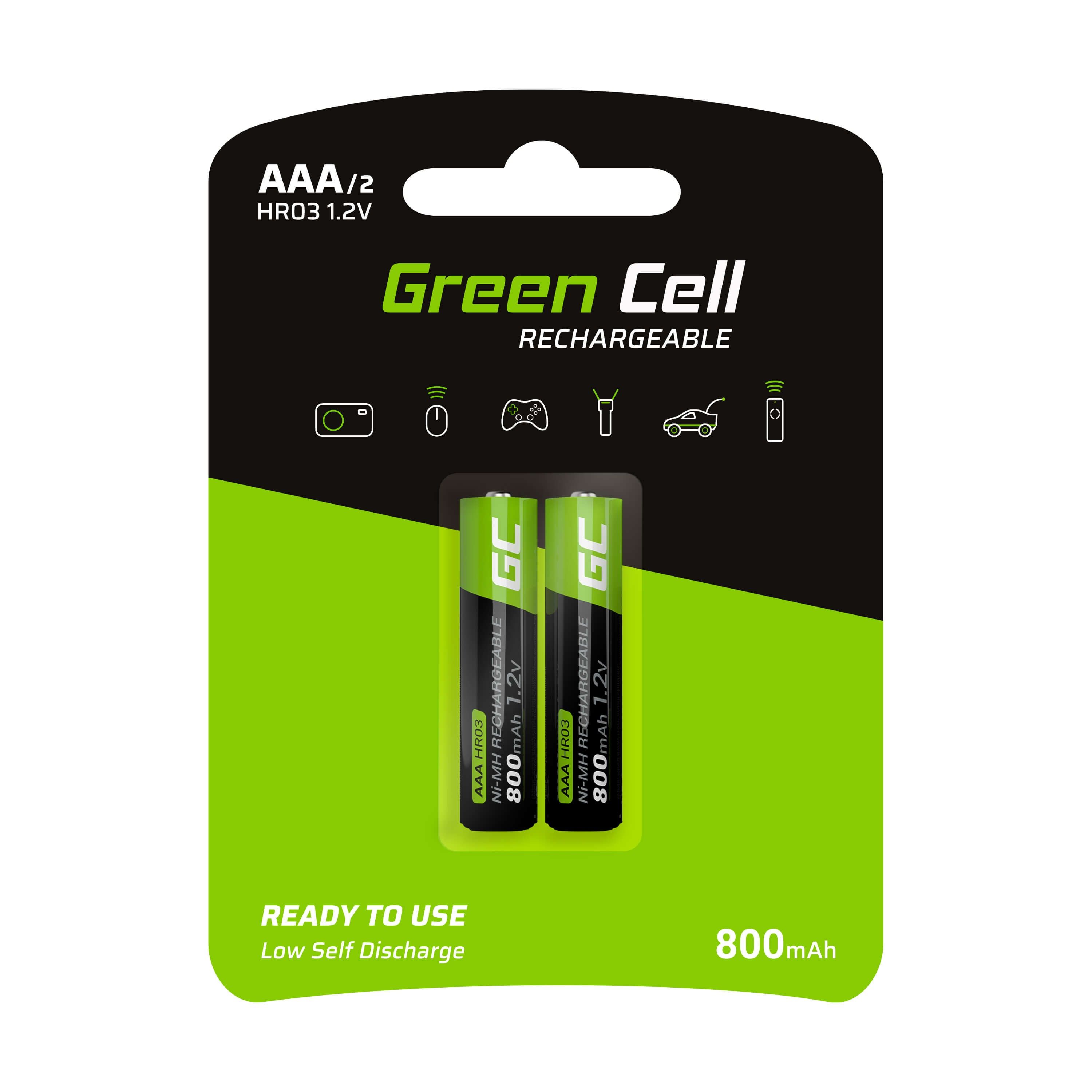 Green Cell GR08 household battery Rechargeable battery AAA Nickel-Metal Hydride (NiMH) 2X AAA R3 800MAH_1