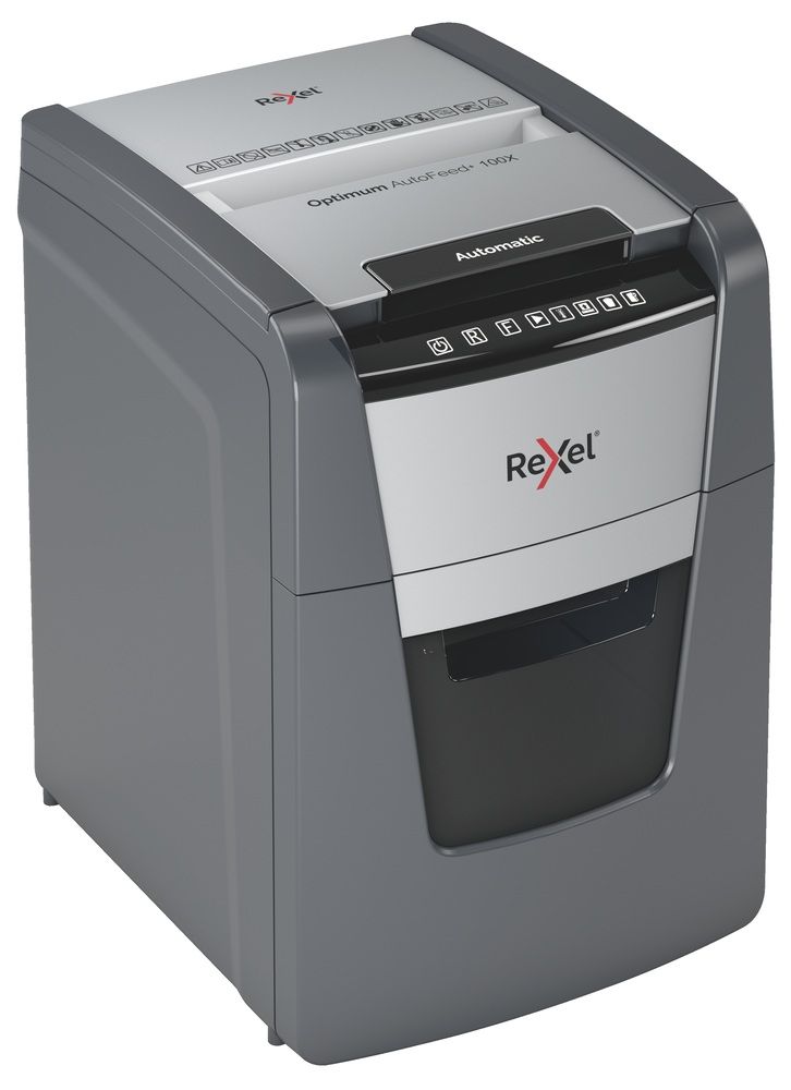 Rexel AutoFeed+ 100X automatic shredder, P-4, cuts confetti cut (4x28mm), 100 sheets, 34 litre bin_3