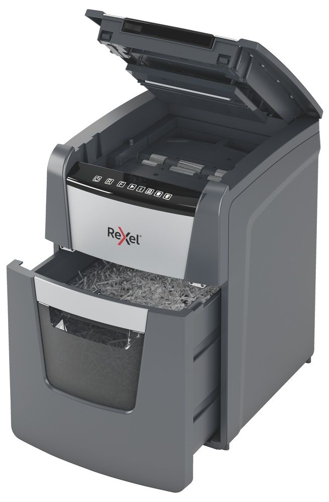 Rexel AutoFeed+ 100X automatic shredder, P-4, cuts confetti cut (4x28mm), 100 sheets, 34 litre bin_4