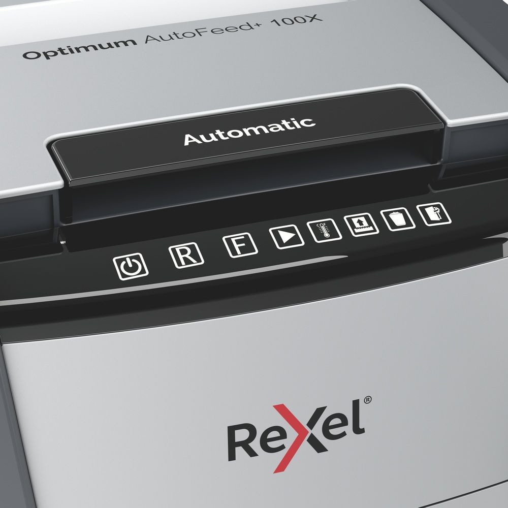 Rexel AutoFeed+ 100X automatic shredder, P-4, cuts confetti cut (4x28mm), 100 sheets, 34 litre bin_5