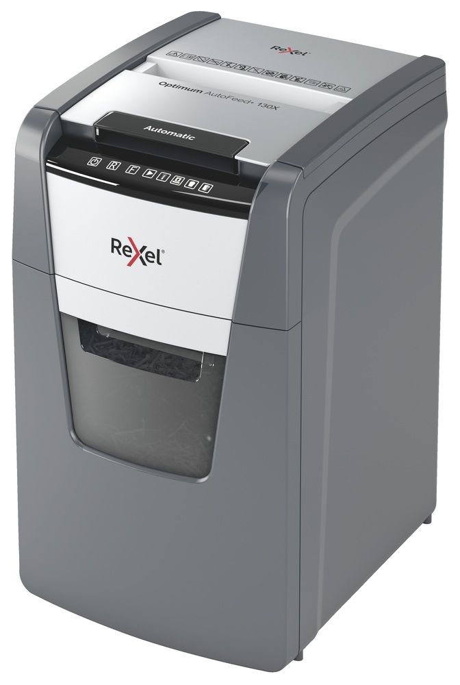 Rexel AutoFeed+ 130X automatic shredder, P-4, cuts confetti cut (4x28mm), 130 sheets, 44 litre bin_1