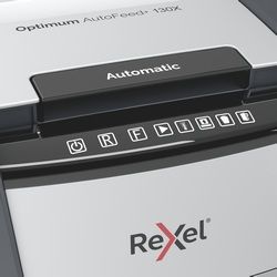 Rexel AutoFeed+ 130X automatic shredder, P-4, cuts confetti cut (4x28mm), 130 sheets, 44 litre bin_5