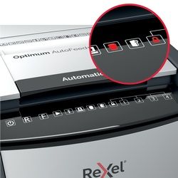 Rexel AutoFeed+ 130X automatic shredder, P-4, cuts confetti cut (4x28mm), 130 sheets, 44 litre bin_6