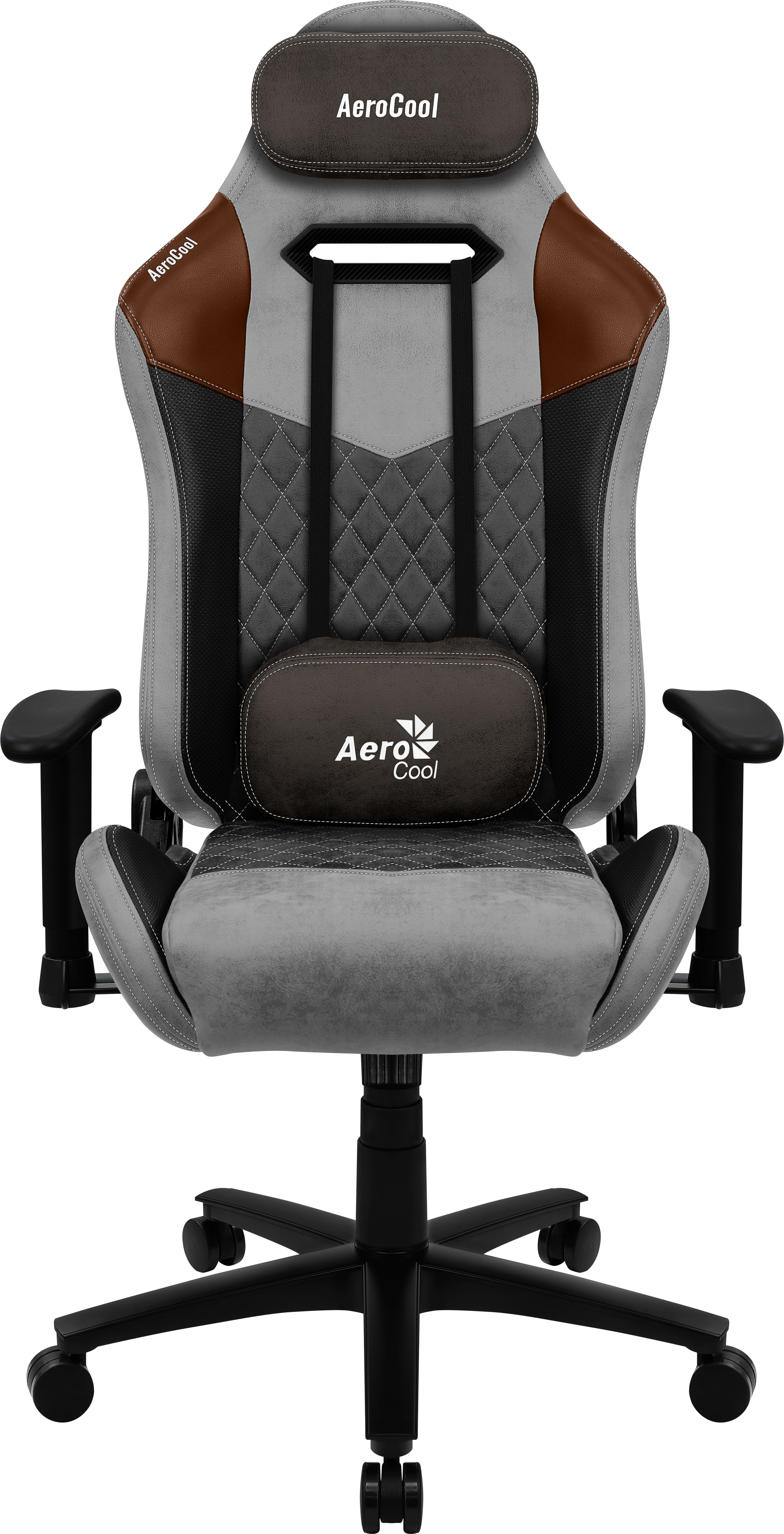Aerocool DUKE AeroSuede Universal gaming chair Black, Brown, Grey_1