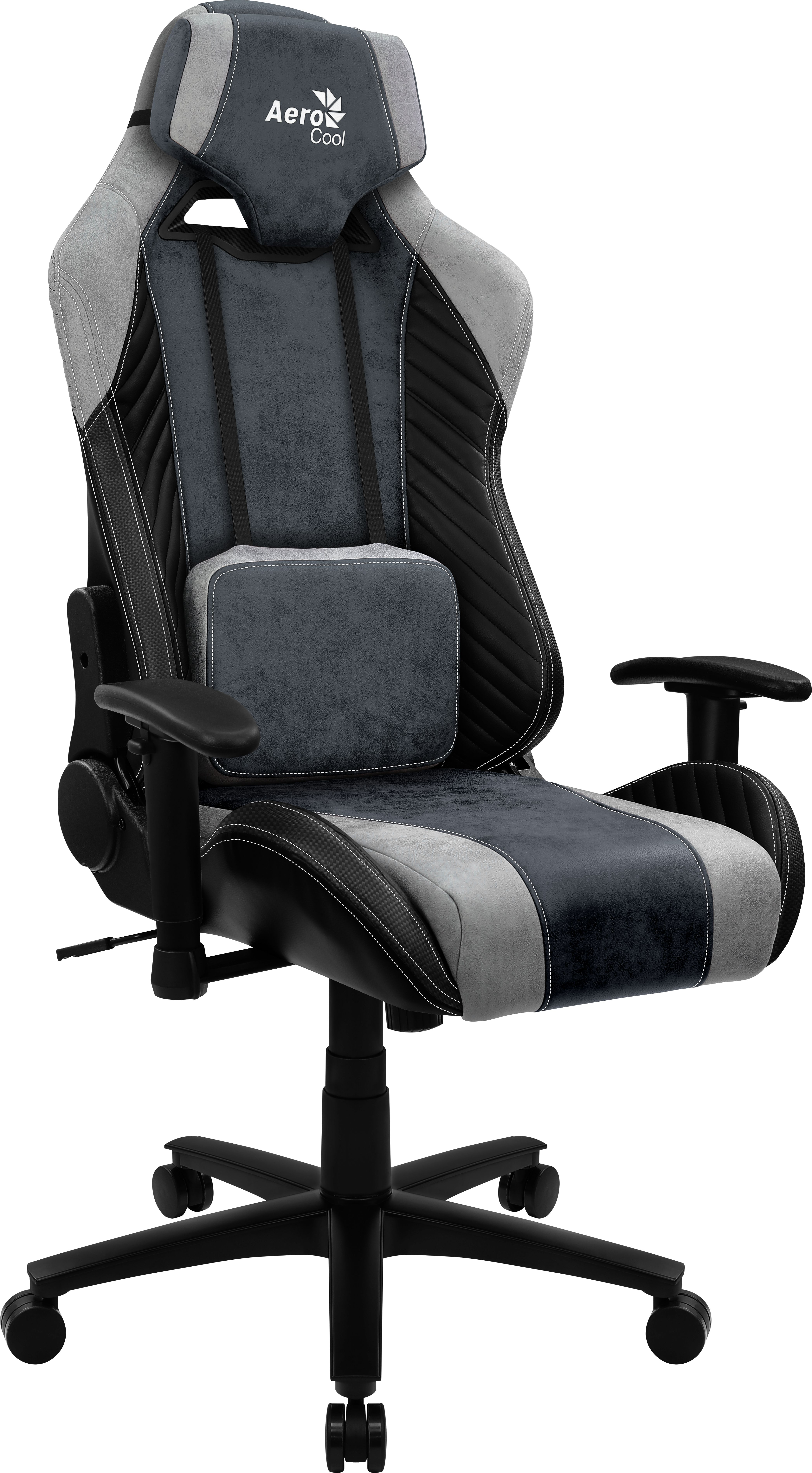 Aerocool BARON AeroSuede Universal gaming chair Blue, Grey_2