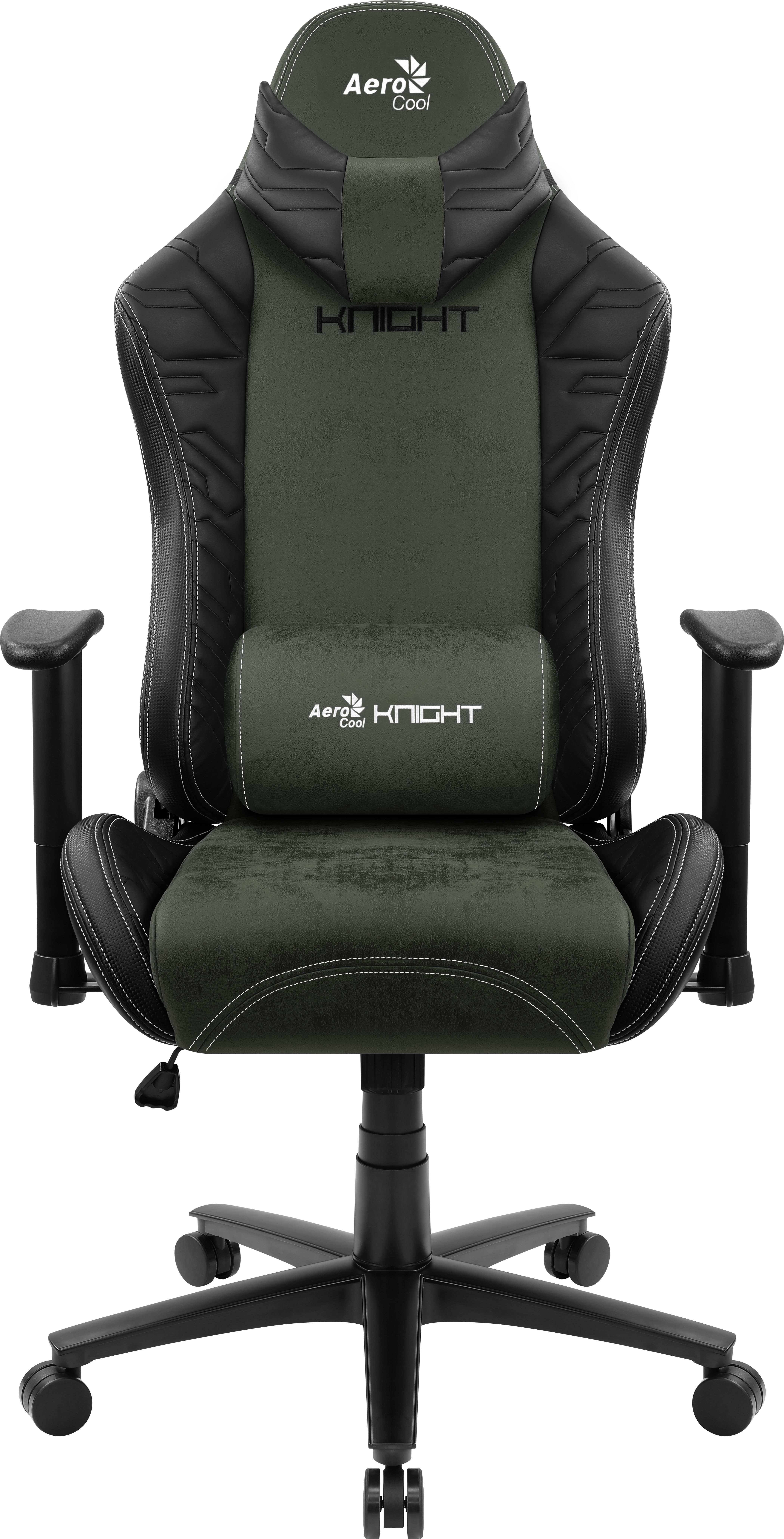 Aerocool KNIGHT AeroSuede Universal gaming chair Black, Green_1