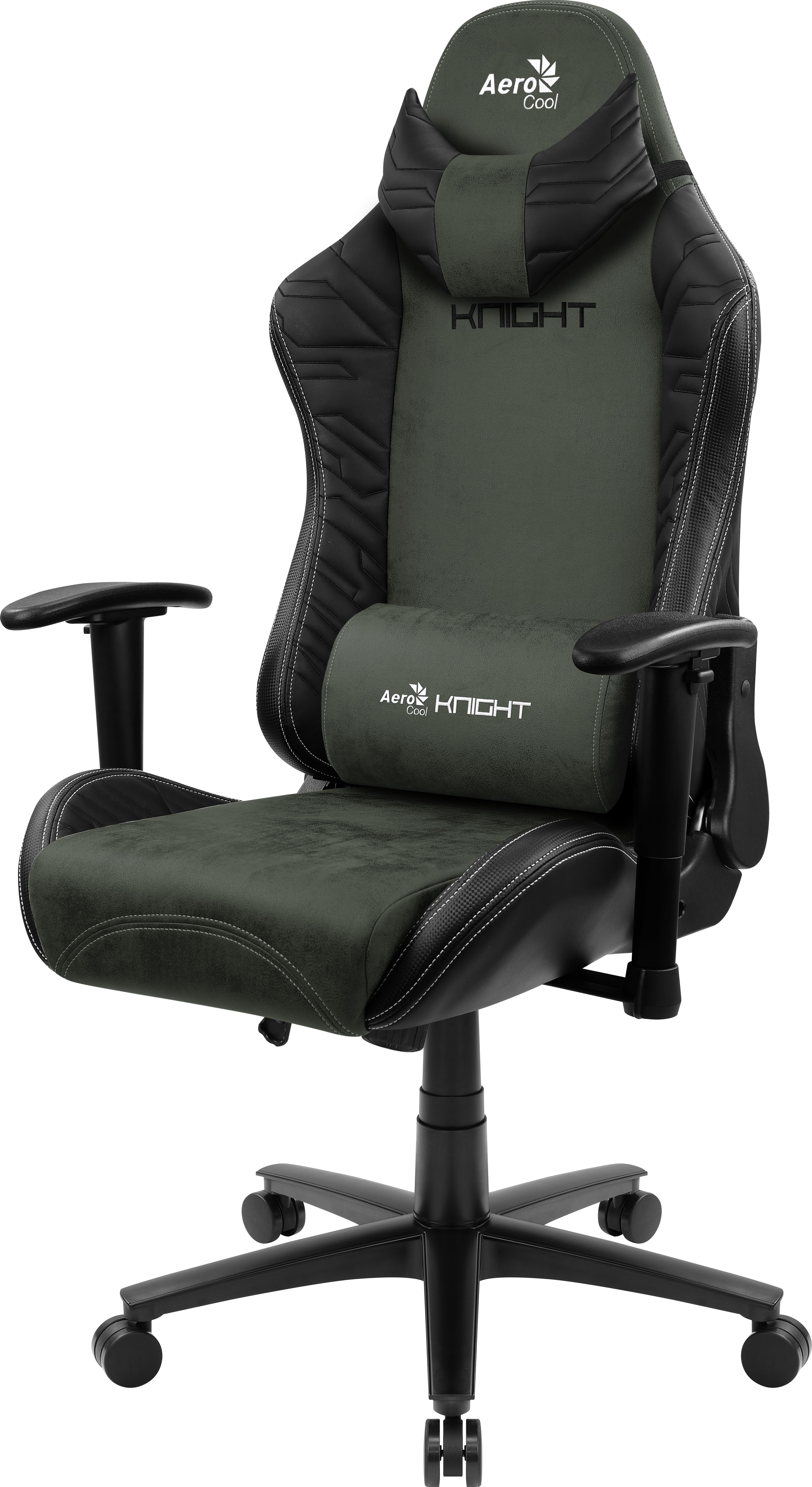 Aerocool KNIGHT AeroSuede Universal gaming chair Black, Green_3