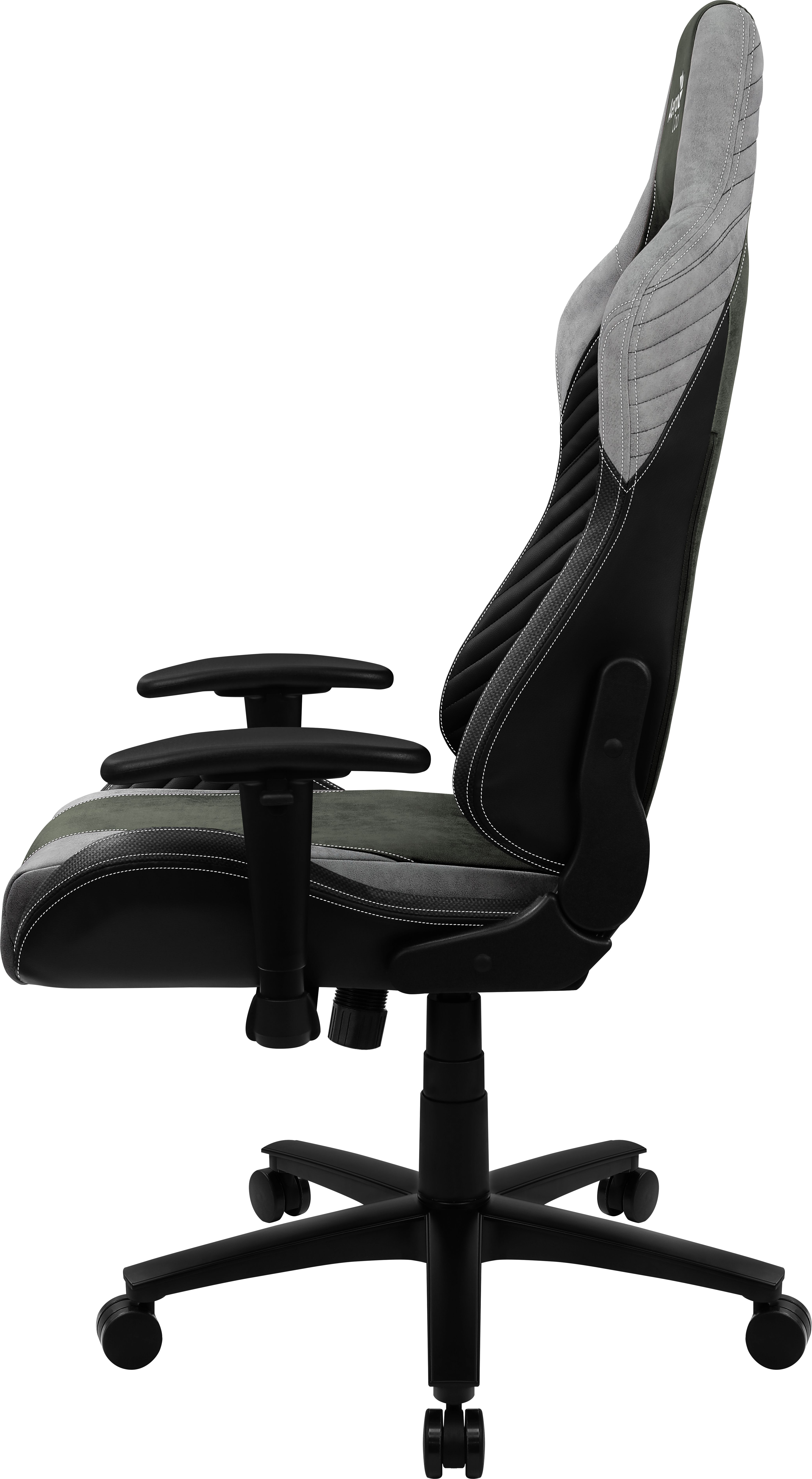 Aerocool BARON AeroSuede Universal gaming chair Green, Grey_4