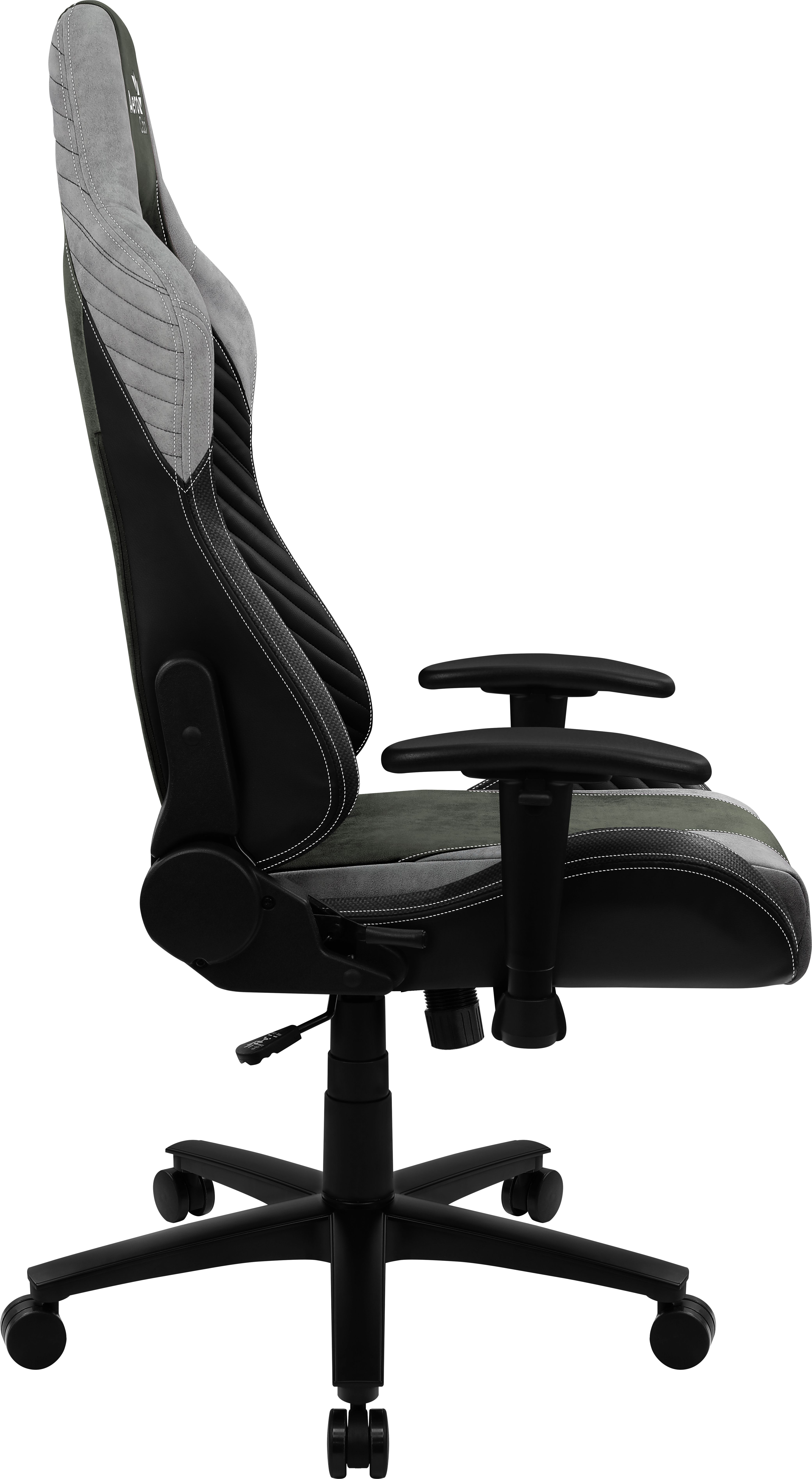 Aerocool BARON AeroSuede Universal gaming chair Green, Grey_5