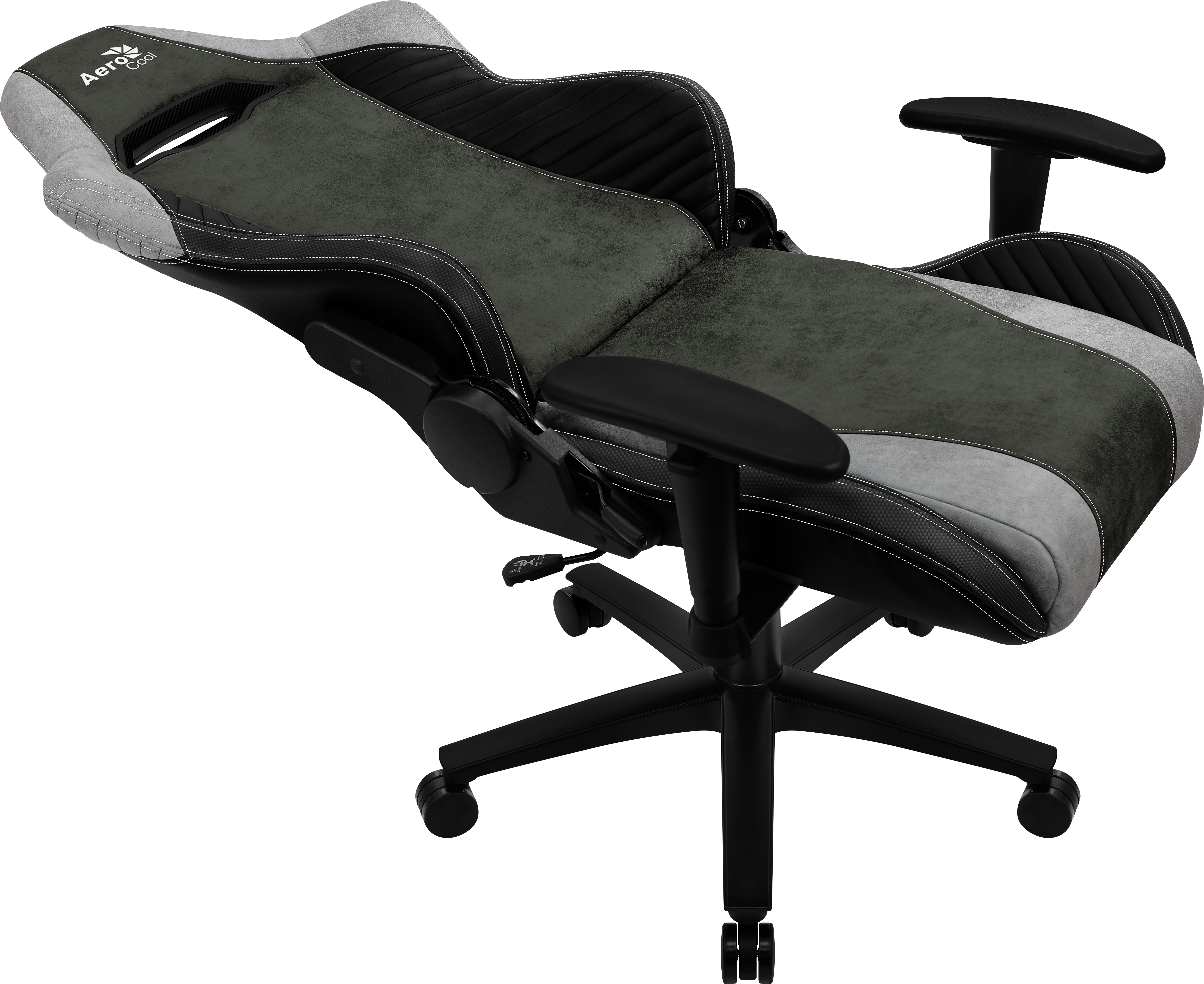 Aerocool BARON AeroSuede Universal gaming chair Green, Grey_6