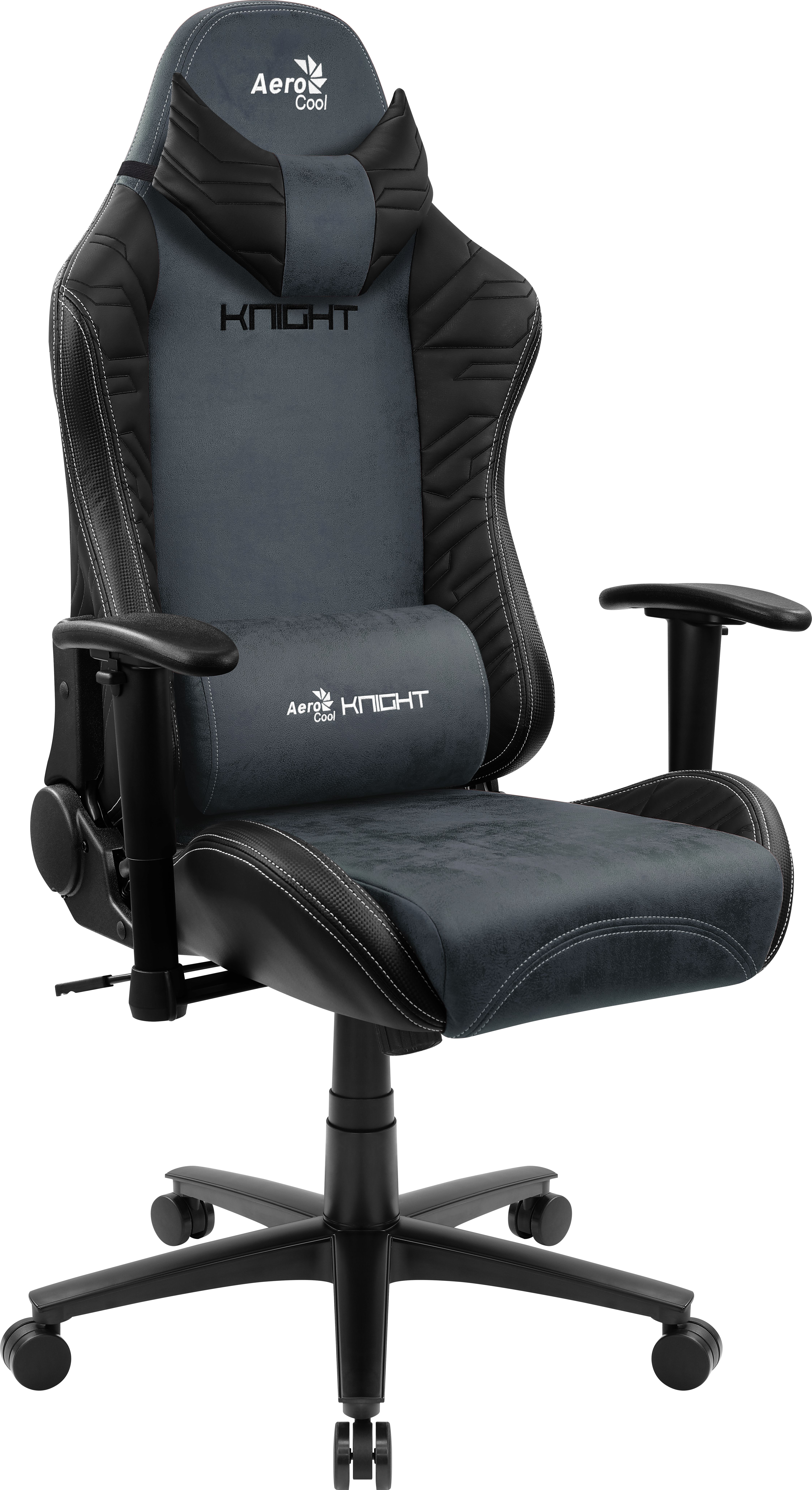 Aerocool KNIGHT AeroSuede Universal gaming chair Black, Blue_2