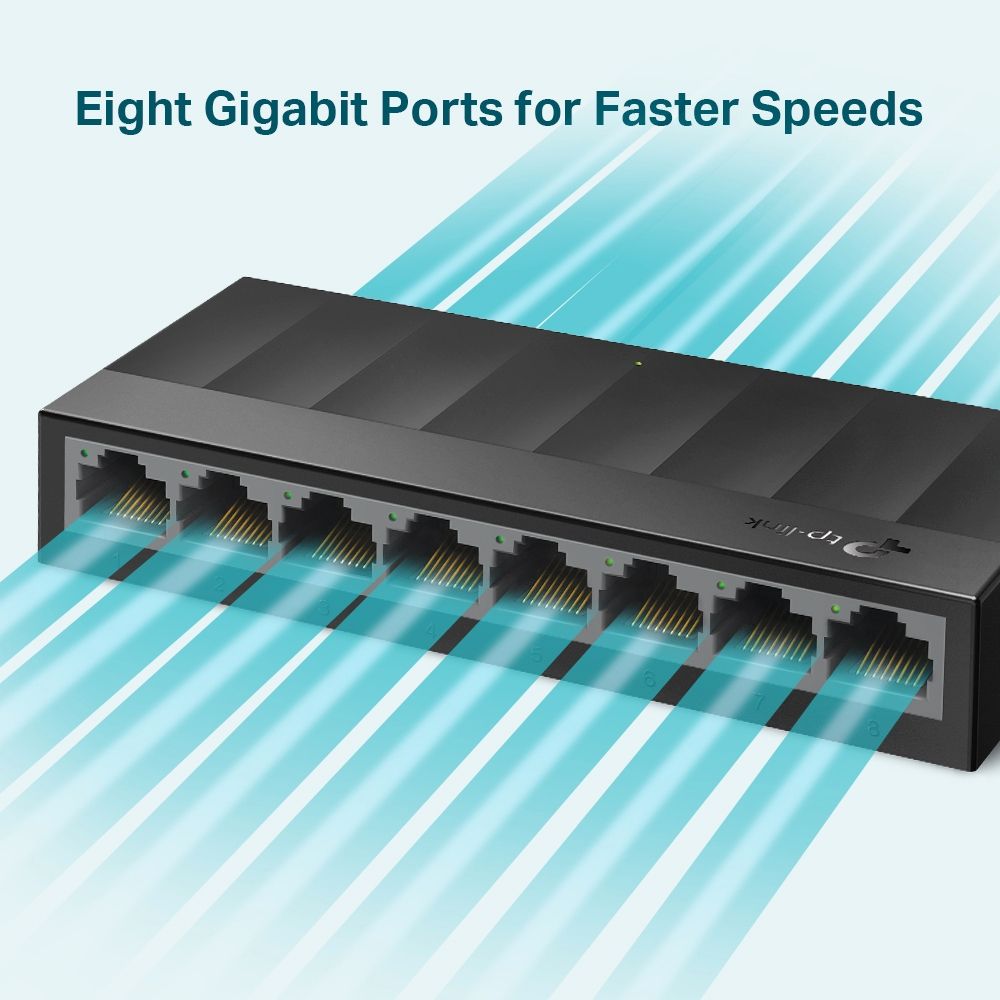 TP-LINK LS1008G Unmanaged Gigabit Ethernet (10/100/1000) Black_3