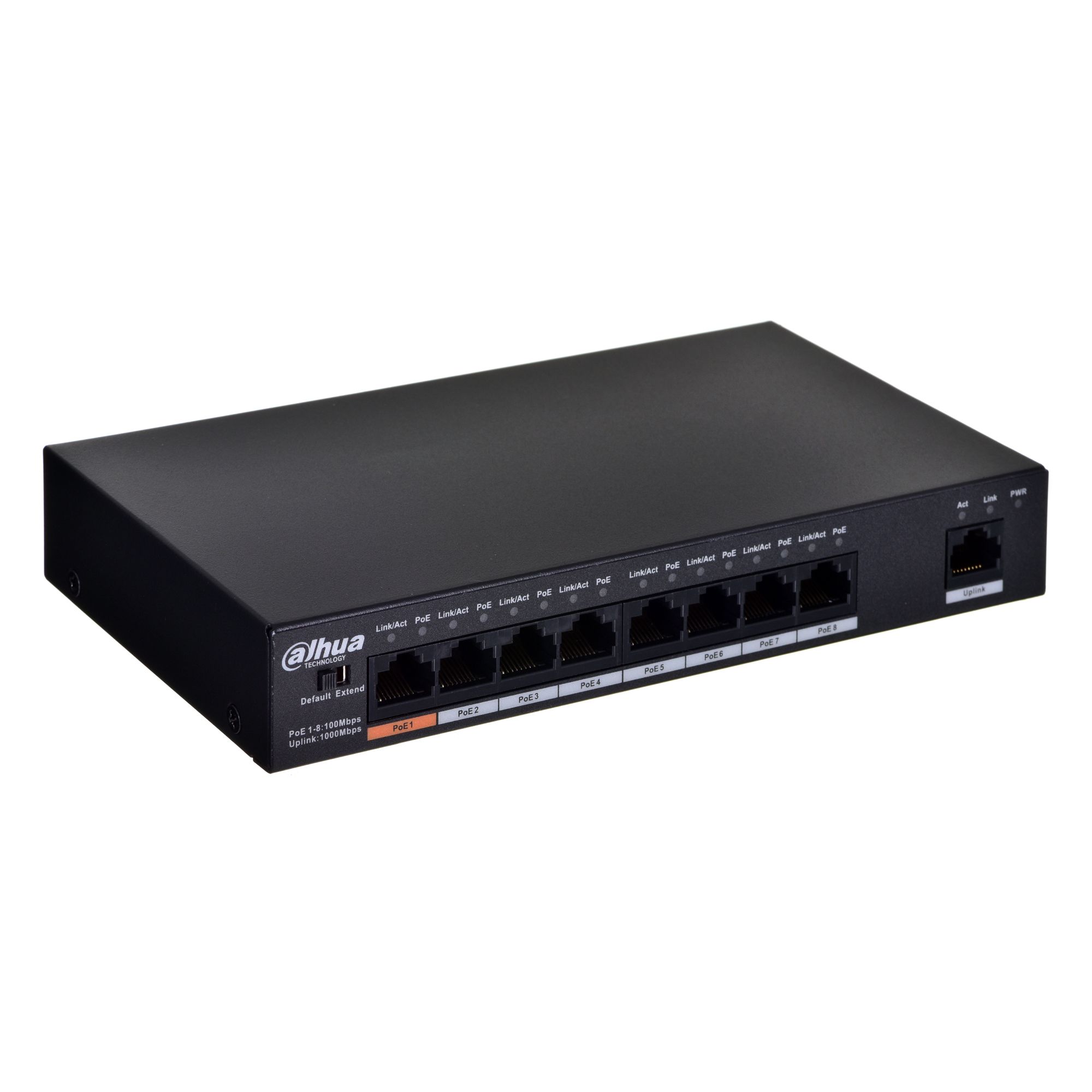 Dahua Technology PFS3009-8ET-96 Unmanaged L2 Fast Ethernet (10/100) Power over Ethernet (PoE) Black_2