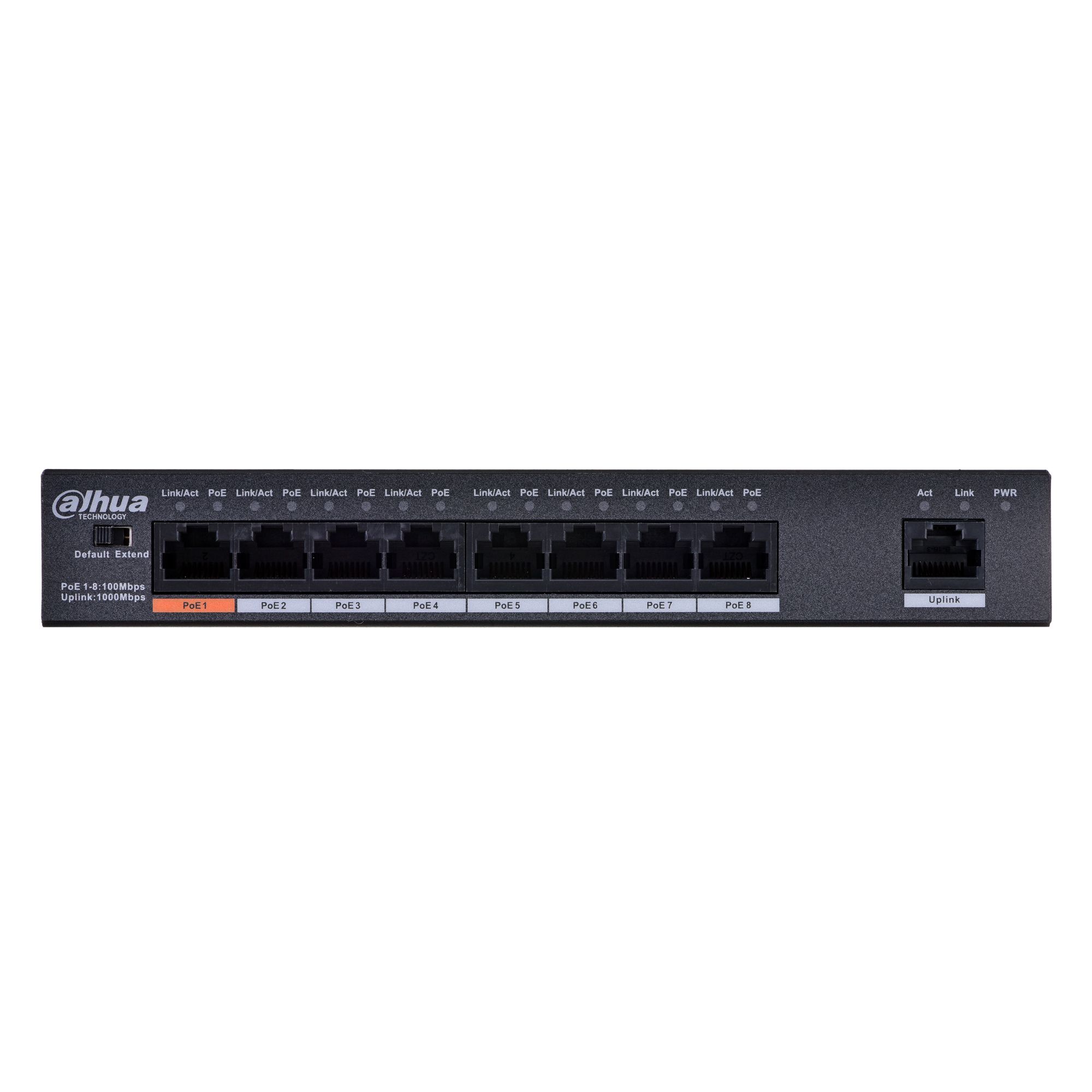 Dahua Technology PFS3009-8ET-96 Unmanaged L2 Fast Ethernet (10/100) Power over Ethernet (PoE) Black_3