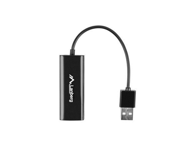 Lanberg NC-0100-01 cable interface/gender adapter USB-A RJ-45 Black_2