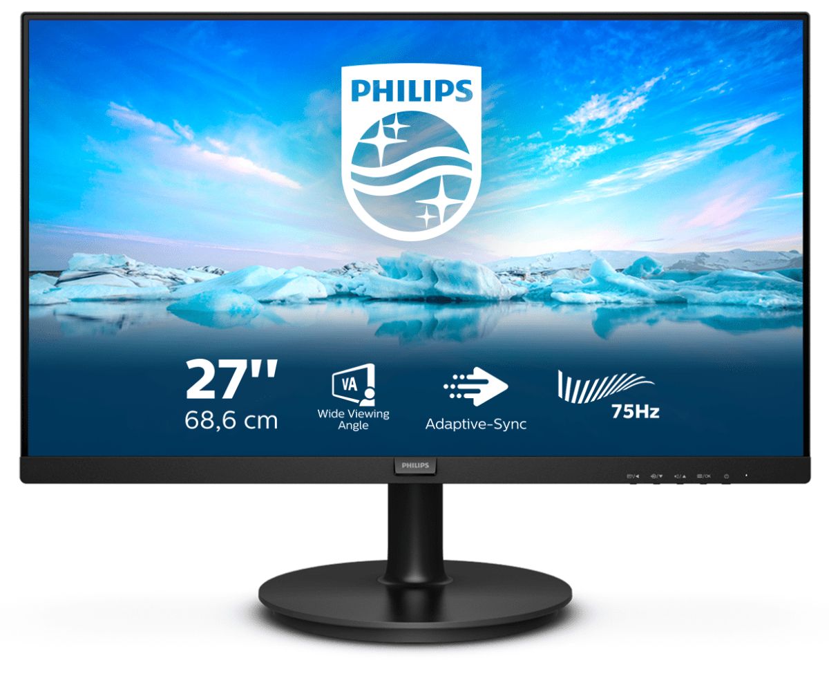 Monitor 27 inch Philips 272V8LA/00 1920 x 1080 pixeli, 75 Hz, 4 ms, Negru