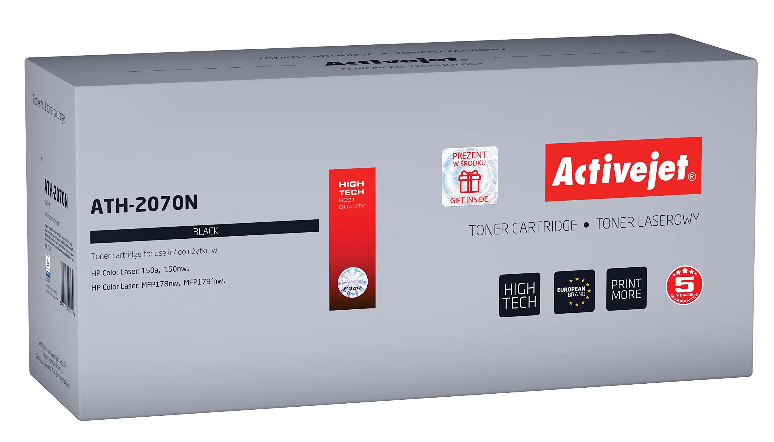 Activejet ATH-2070N toner for HP printer HP 117A 2070A replacement Supreme 1000 pages black