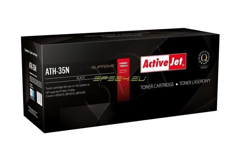 Activejet ATH-35N toner for HP printer HP 35A CB435A, Canon CRG-712 replacement Supreme 1800 pages black
