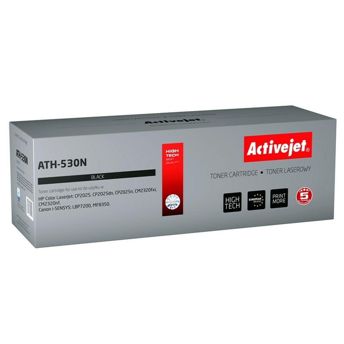 Activejet ATH-530N toner for HP printer HP 304A CC530A, Canon CRG-718B replacement Supreme 3800 pages black