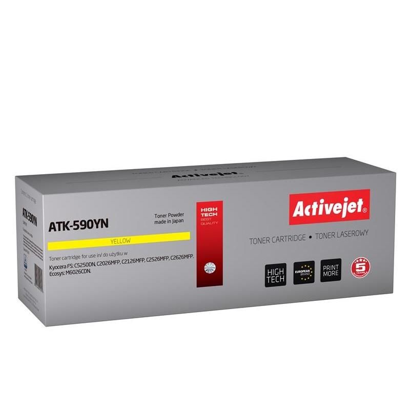Activejet ATK-590YN toner for Kyocera printer Kyocera TK-590Y replacement Supreme 5000 pages yellow