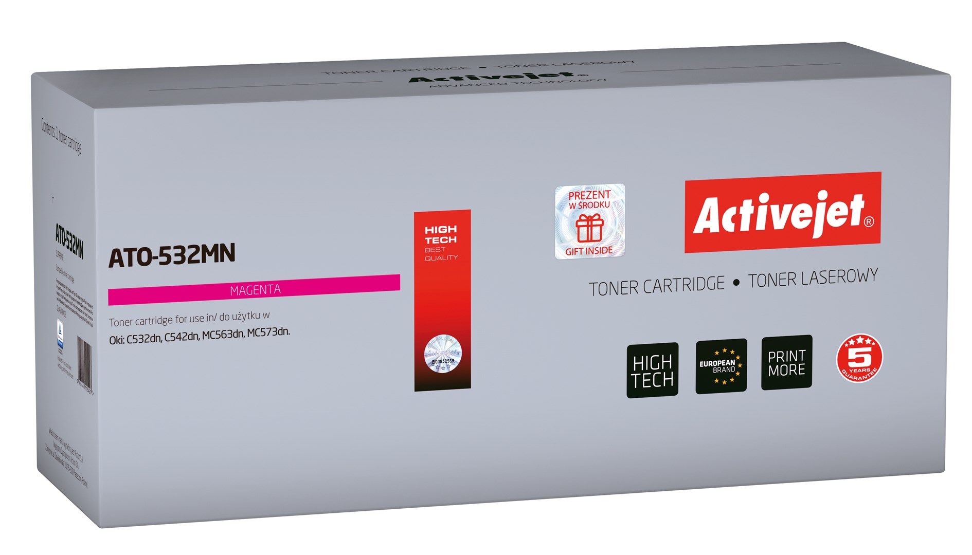 Activejet ATO-532MN toner for OKI printer OKI 46490402 replacement Supreme 1500 pages magenta