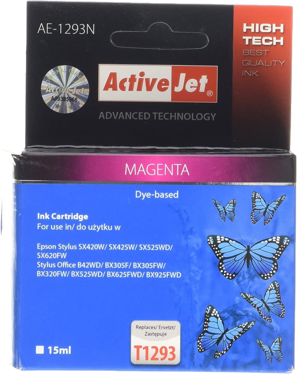 Cartus cerneala Activejet AE-1293N ,Magenta ,15 ml (compatibil cu Epson AE-1293N) 