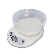 Esperanza EKS007 Kitchen scale with a bowl. White Electronic kitchen scale