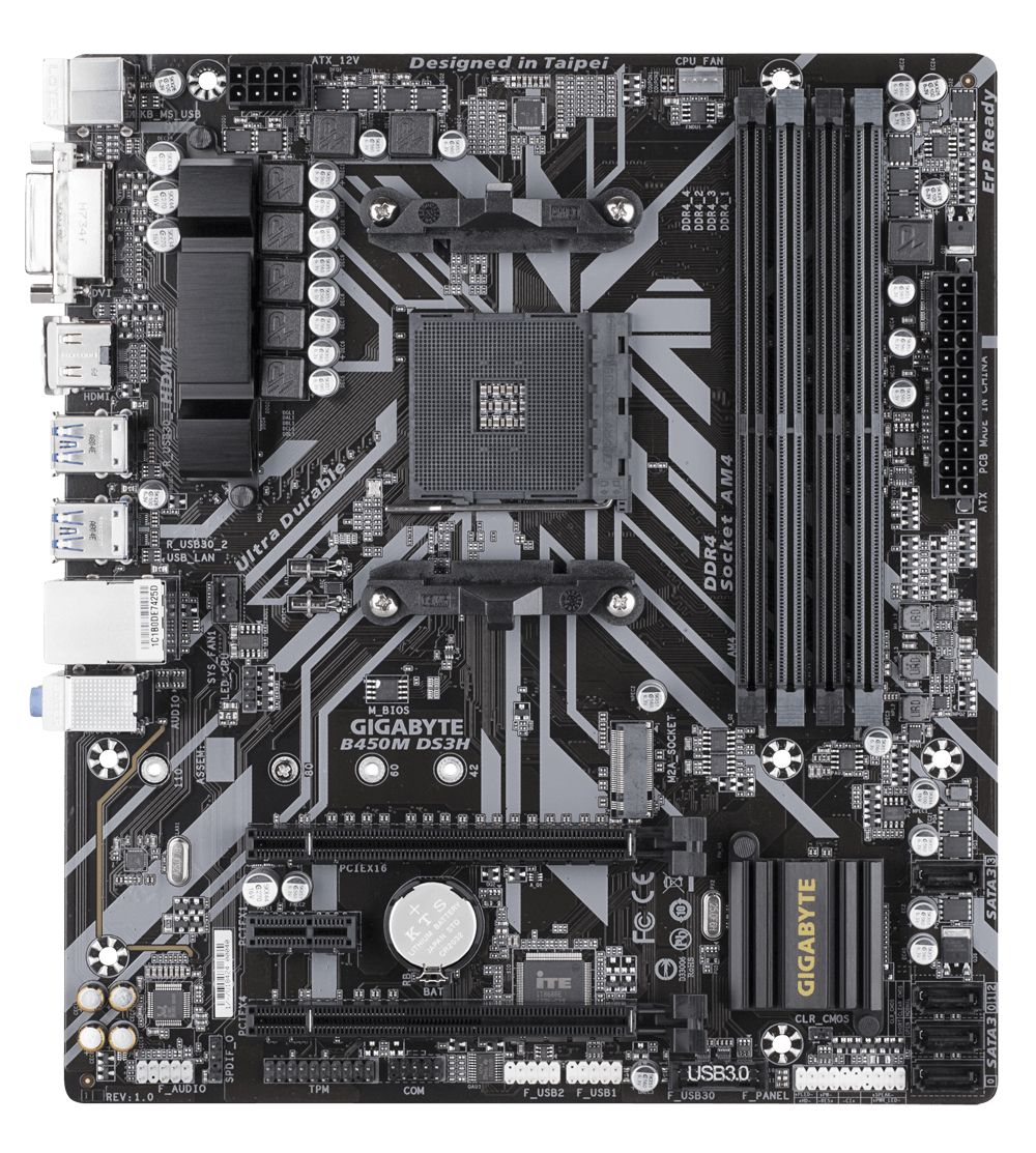 Gigabyte B450M DS3H motherboard AMD B450 Socket AM4 micro ATX_5