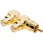 Splitter RCA tip Y, tata - 2x mama, Audioquest M22F-HRD, placat cu aur