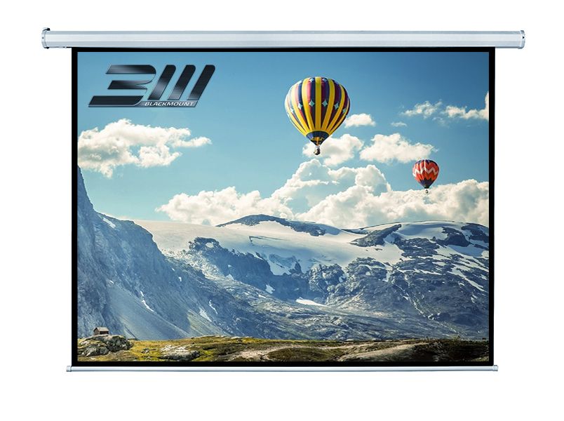 Ecran proiectie electric, perete/tavan, 240 x 180 cm, Blackmount, cu telecomanda, Format 4:3